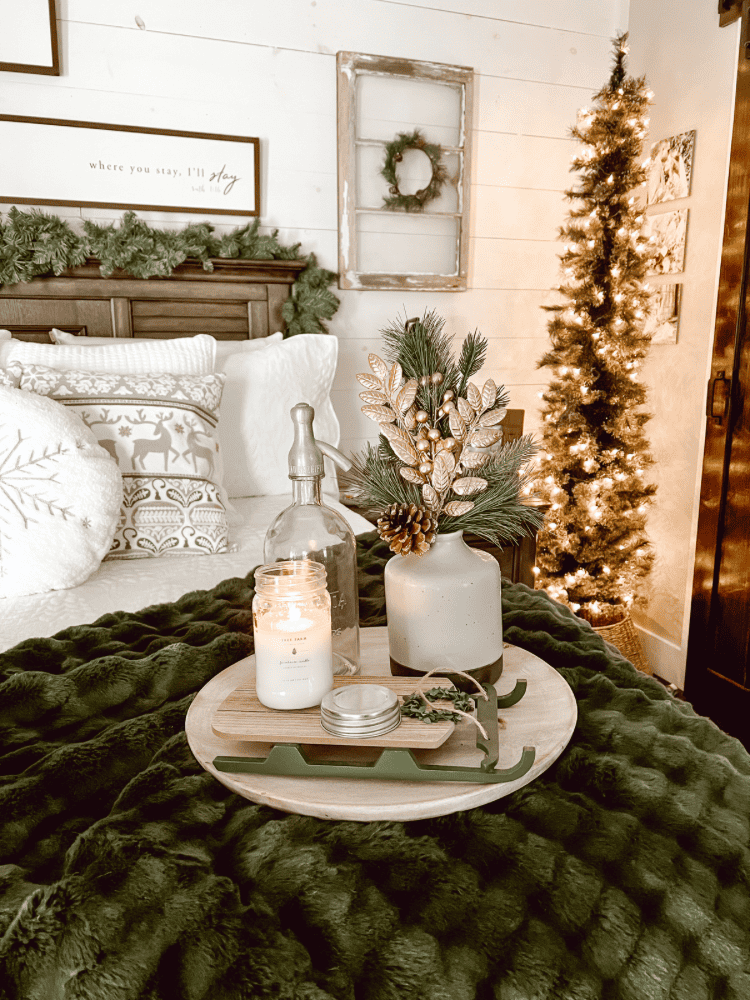 Christmas Tray in Bedroom