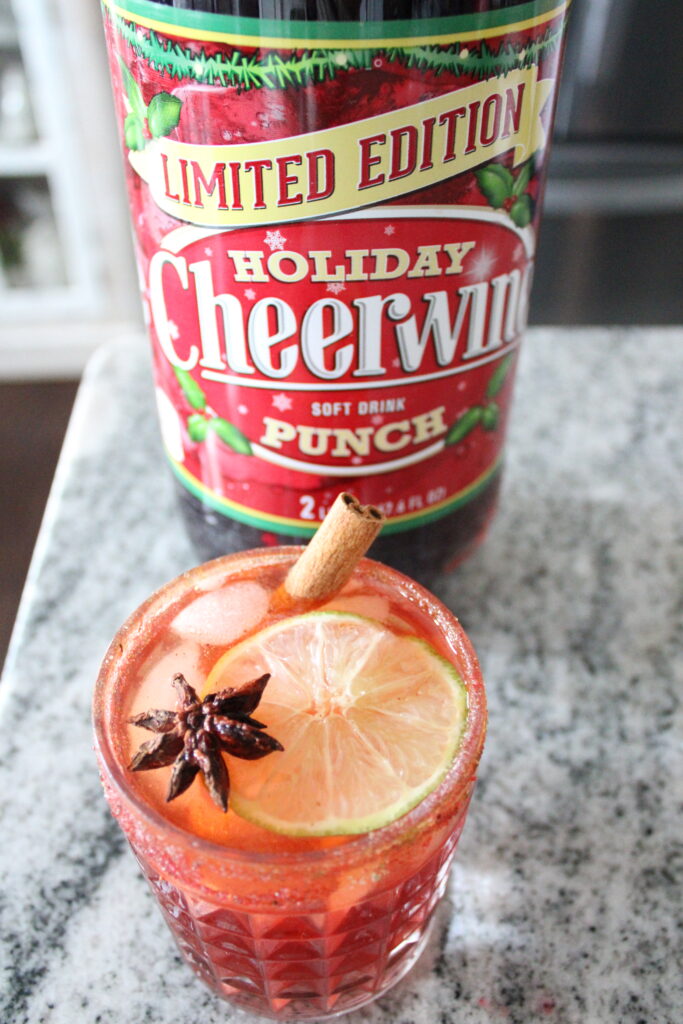 Closeup of Cheerwine Mocktail