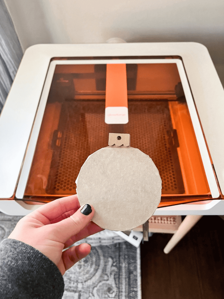 Before Engraving Ornament with Glowforge