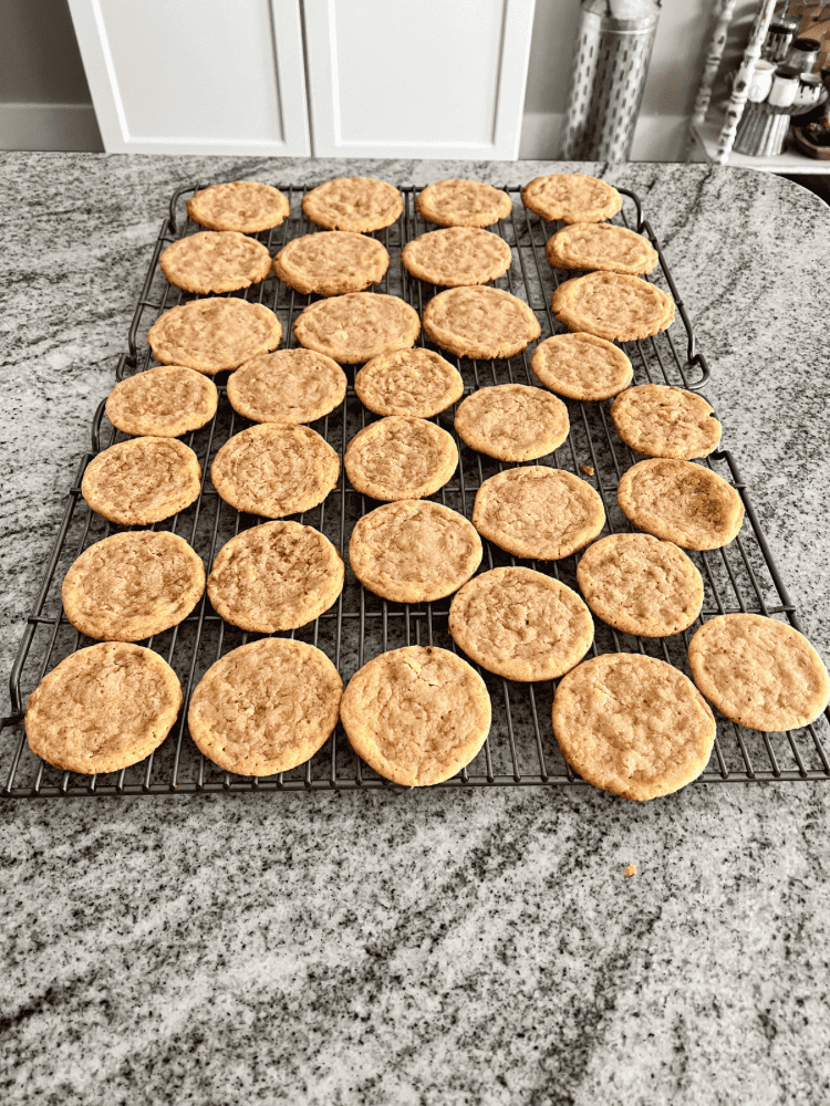 Heath Cookies Cooling on Wire Rack