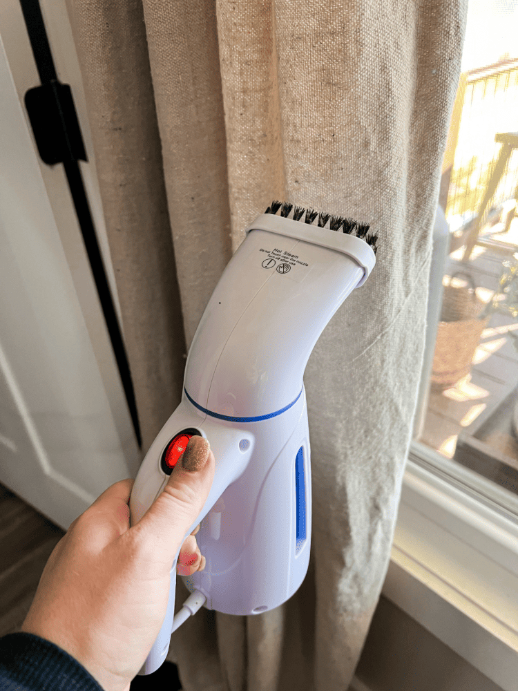 Steaming DIY Drop Cloth Curtains