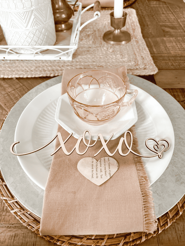 DIY Valentine's Day Wooden Place Settings