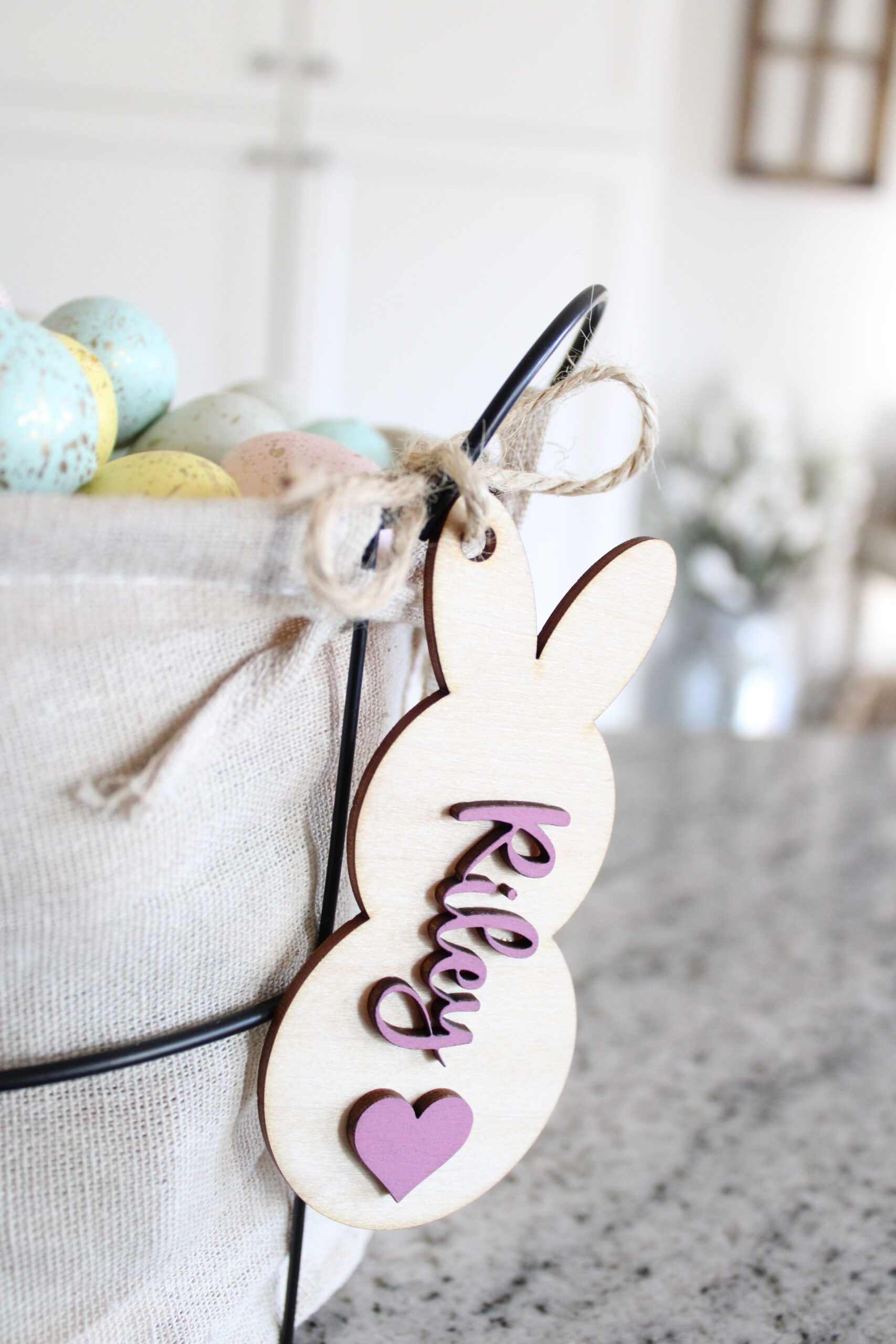 Finished Easter Basket Name Tag