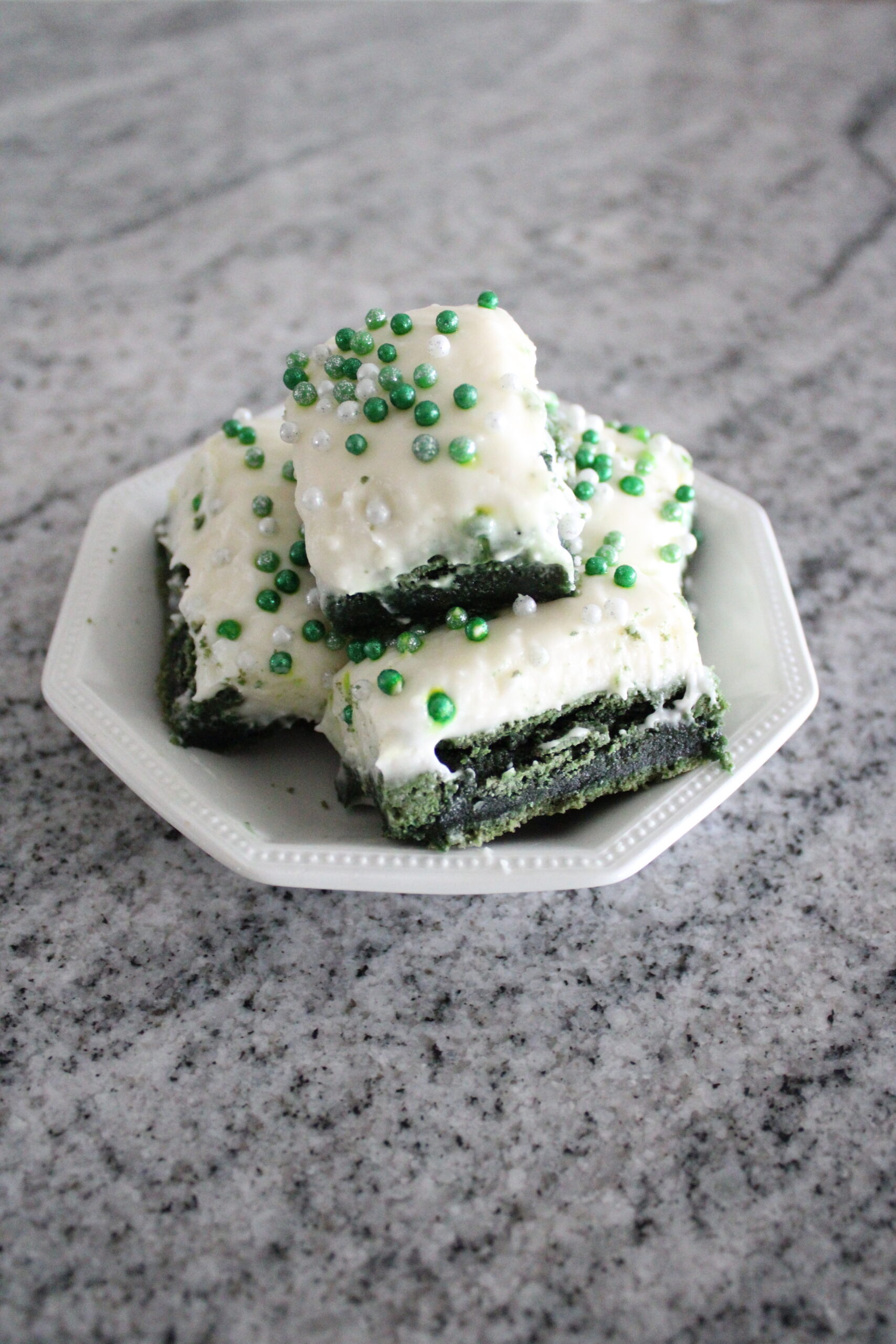 Finished St Patrick's Day Brownies
