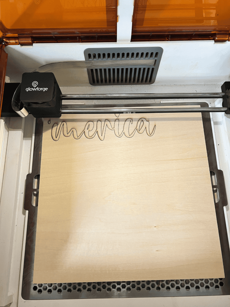 Cutting Sign Out With Glowforge Machine
