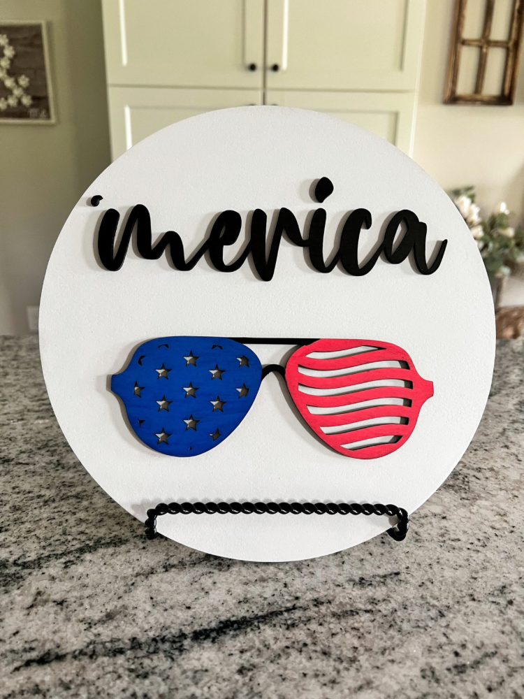 Finished Merica Sign