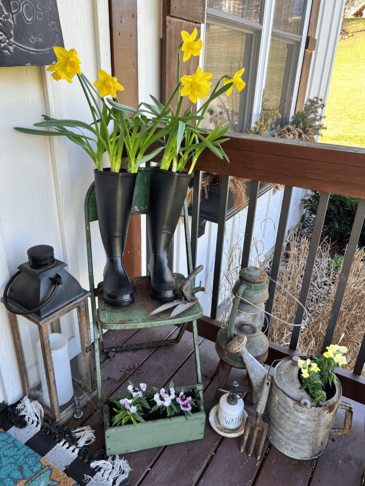 Upcycled Rain Boots As Planters