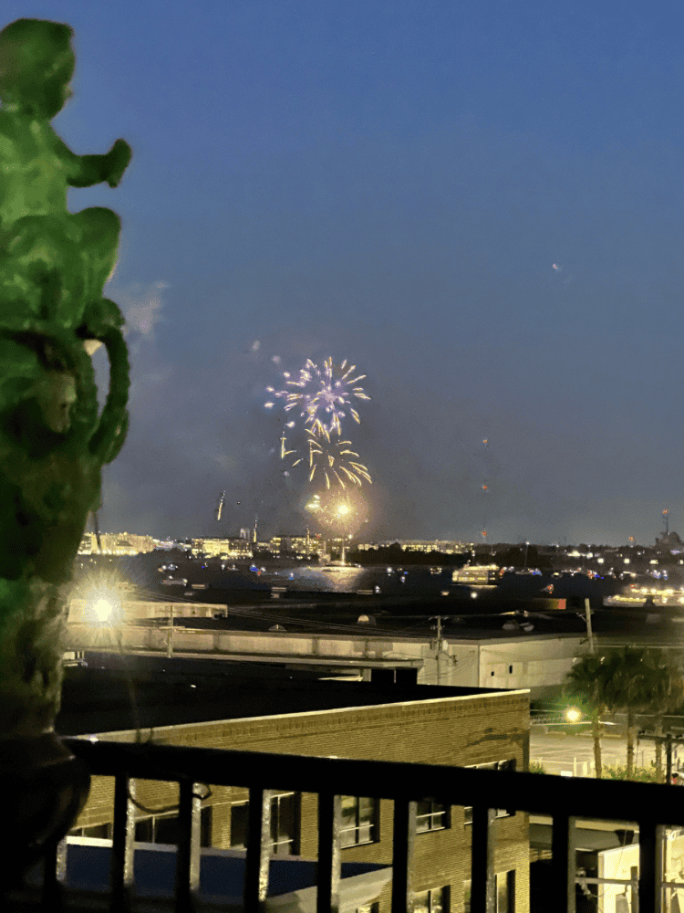 Fireworks on Rooftop Bar