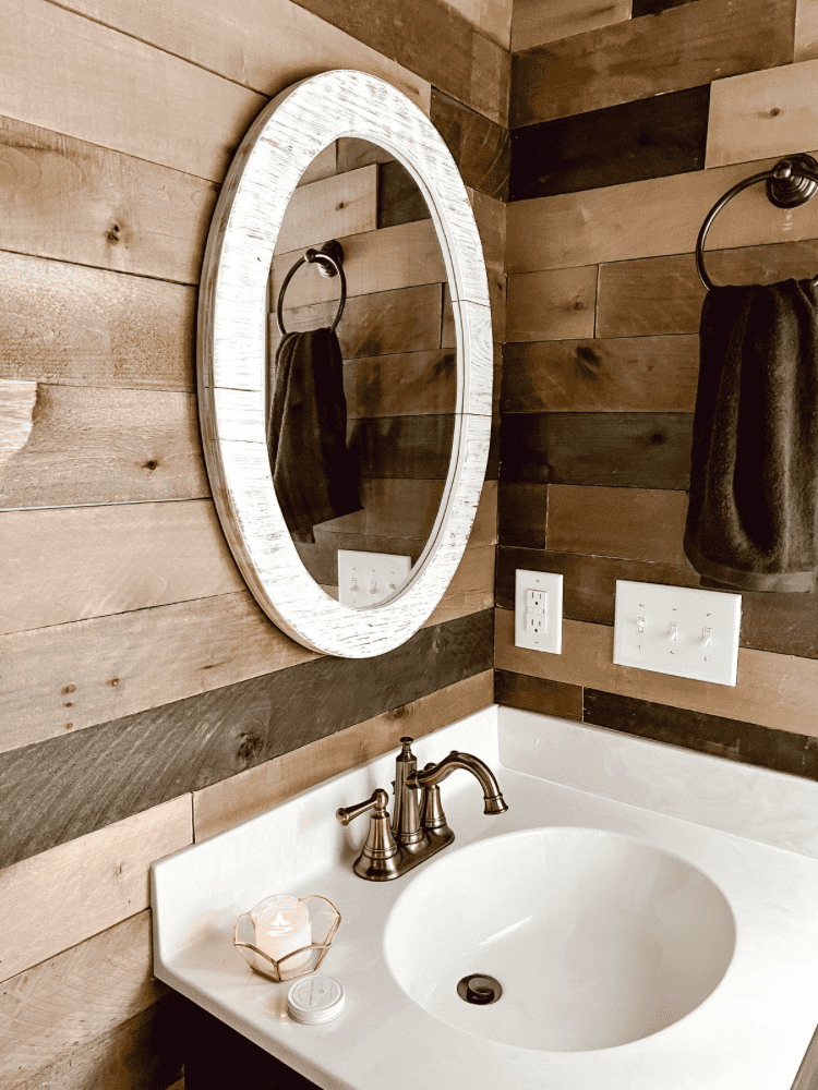 Barnwood Bathroom Mirror Idea