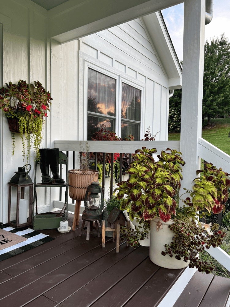 Freshly Painted Front Porch