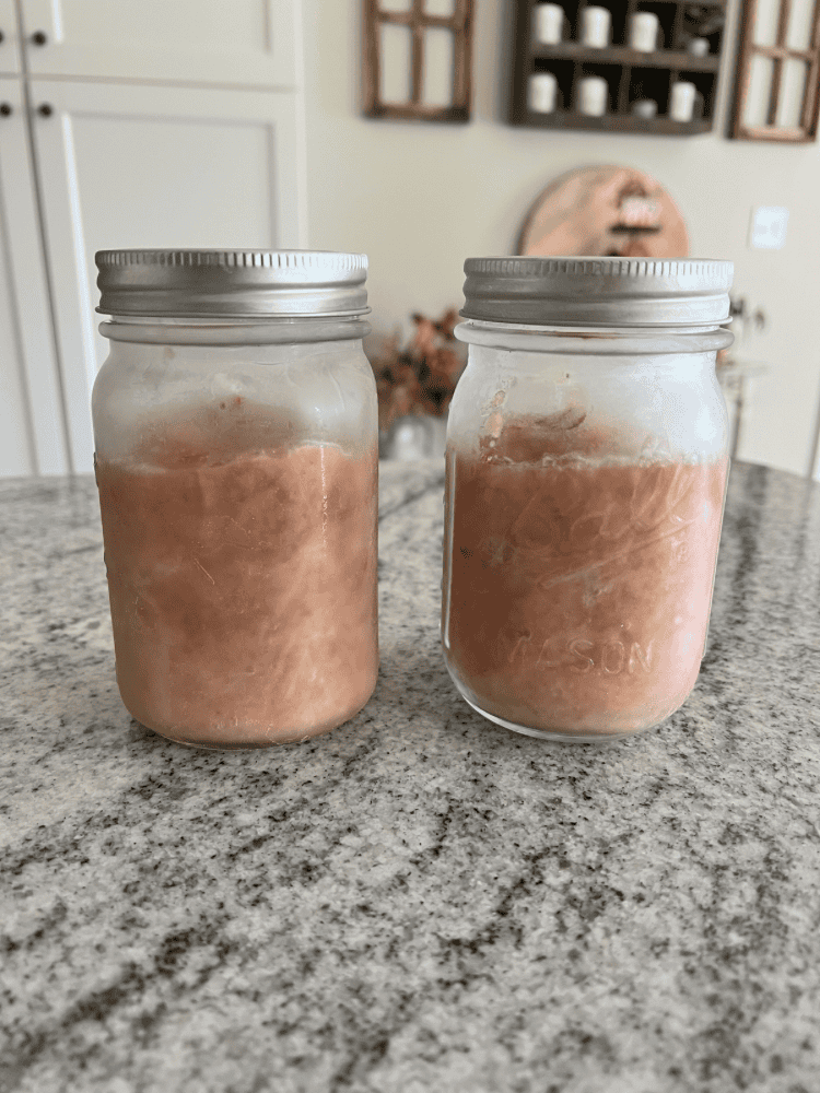 Frozen Applesauce in Mason Jars