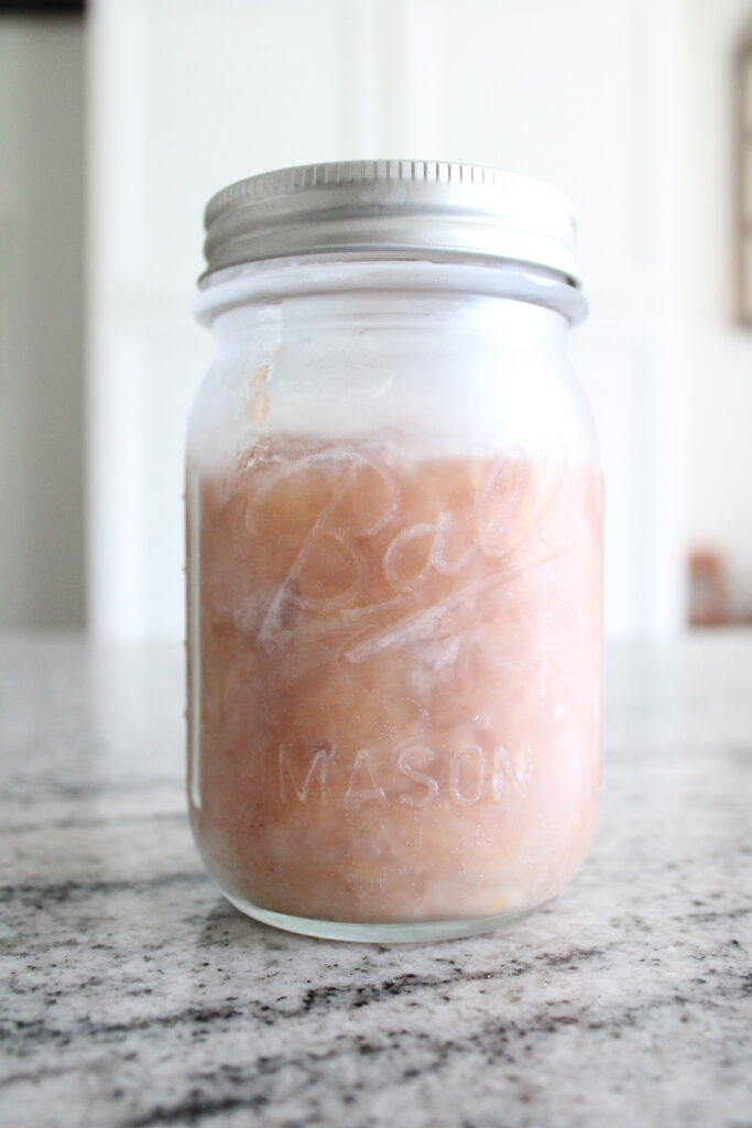 Frozen Mason Jar Of Applesauce