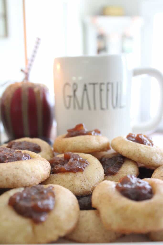 Thumbprint Apple Butter Cookies