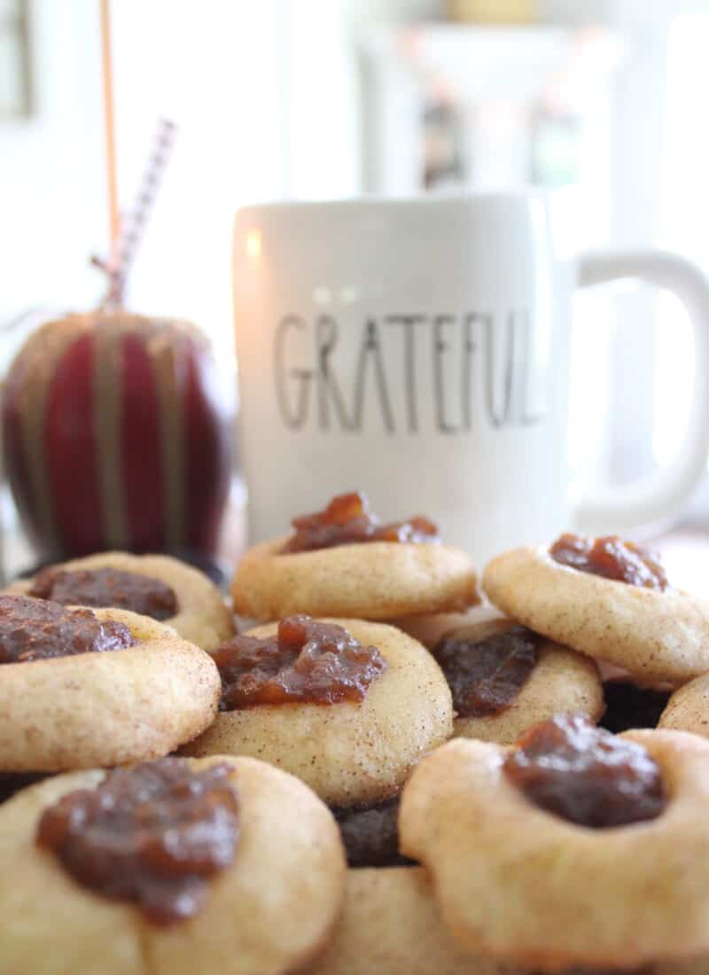 Thumbprint Apple Butter Cookies