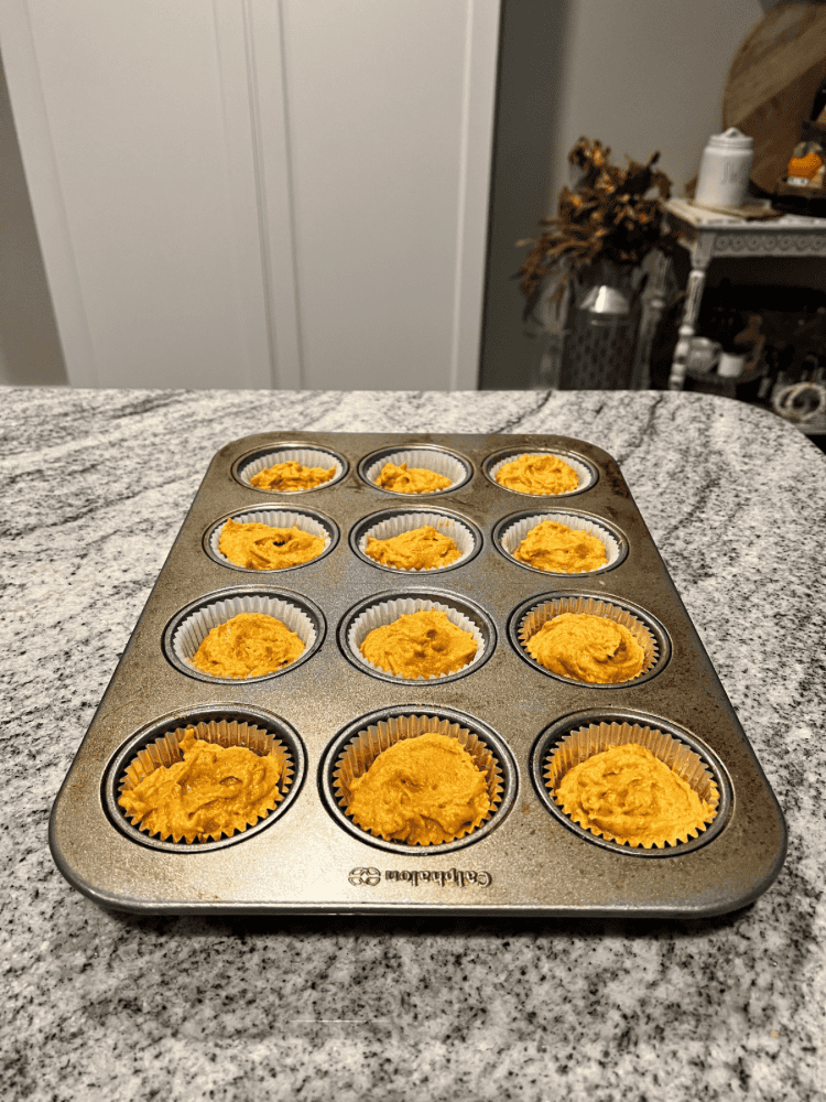 Before Baking Pumpkin Muffins