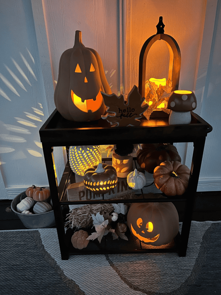 DIY Halloween Porch At Night