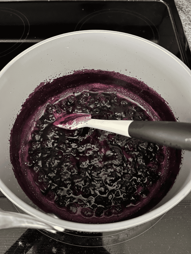 Making Blueberry Simple Syrup