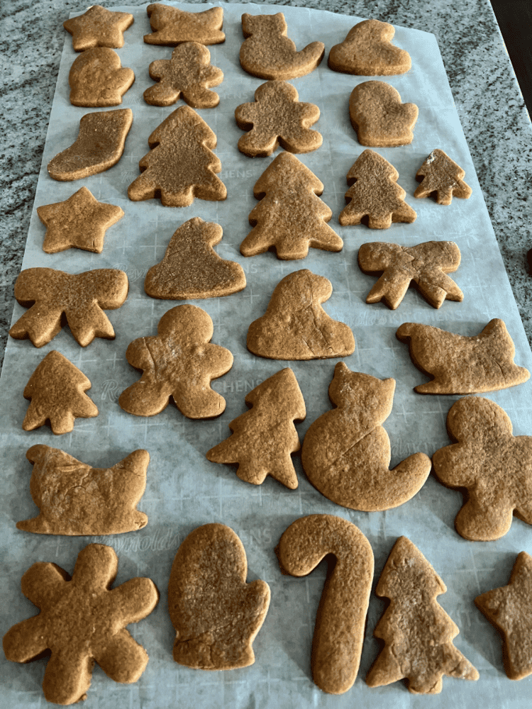 Before Icing Gingerbread Cookies