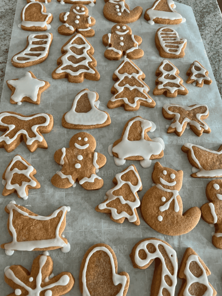 Decorating Soft Cut Out Gingerbread Cookies