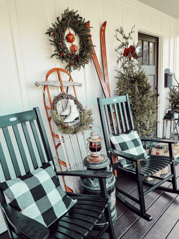 Rustic Christmas Front Porch