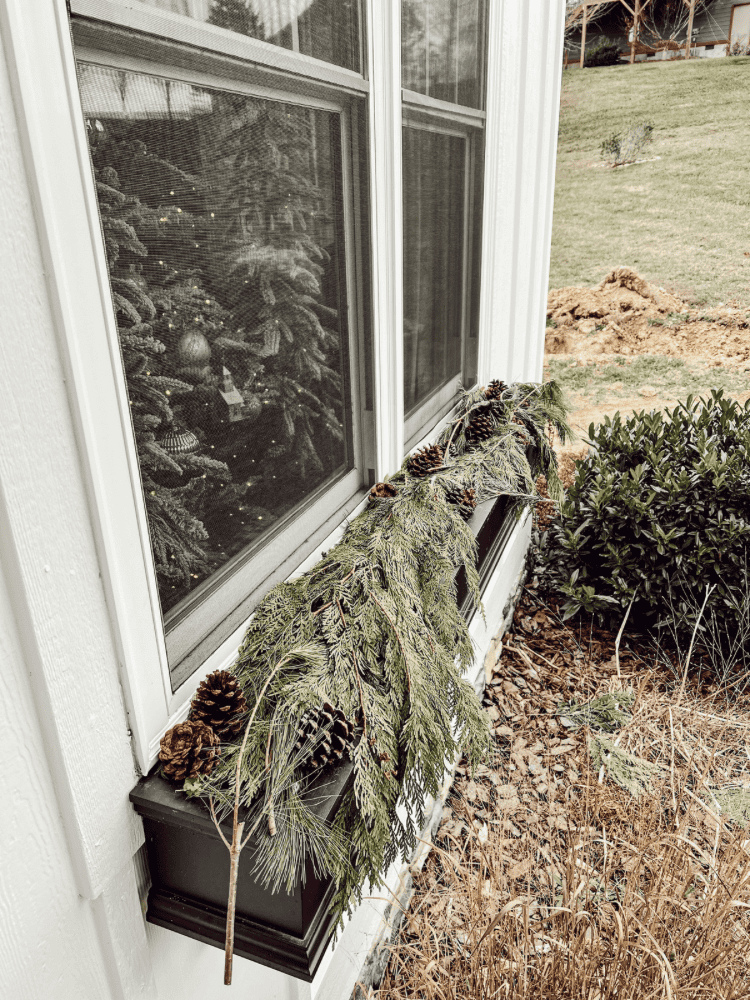 Rustic Christmas Window Box