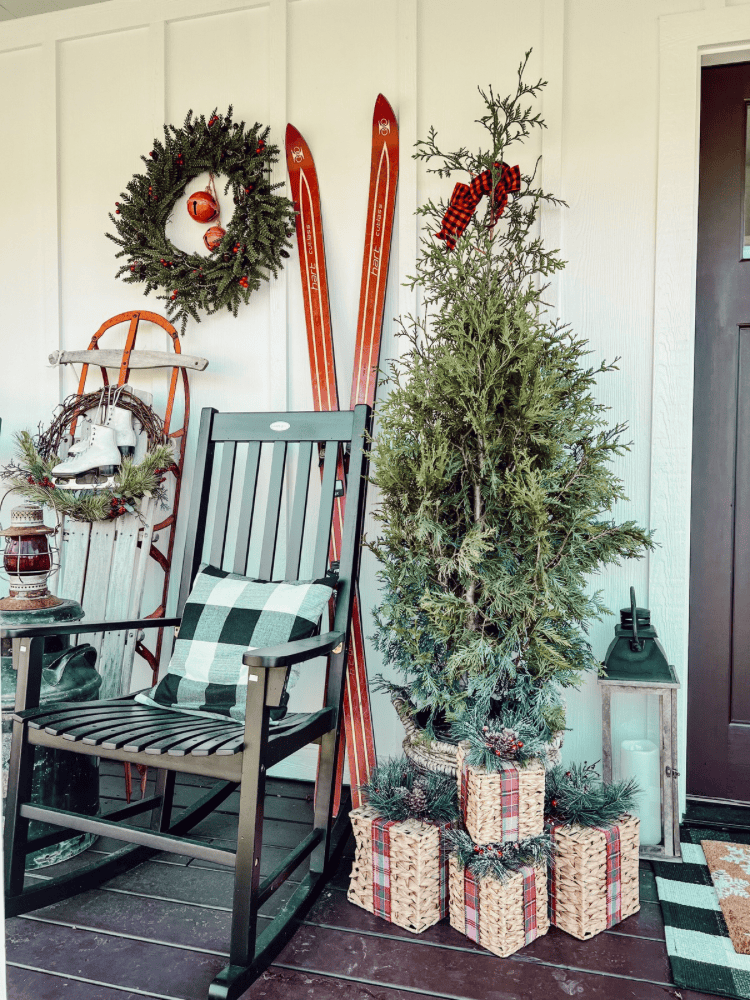 Rustic Front Porch For Christmas