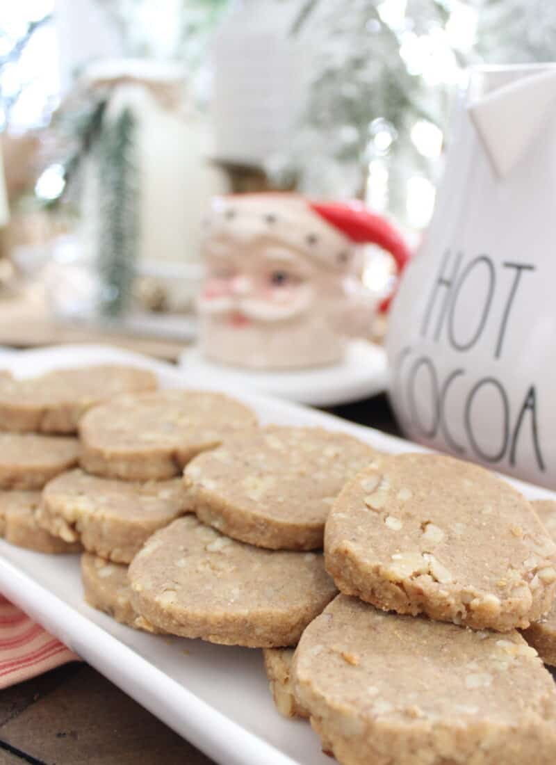 Walnut and Brown Sugar Shortbread Cookies