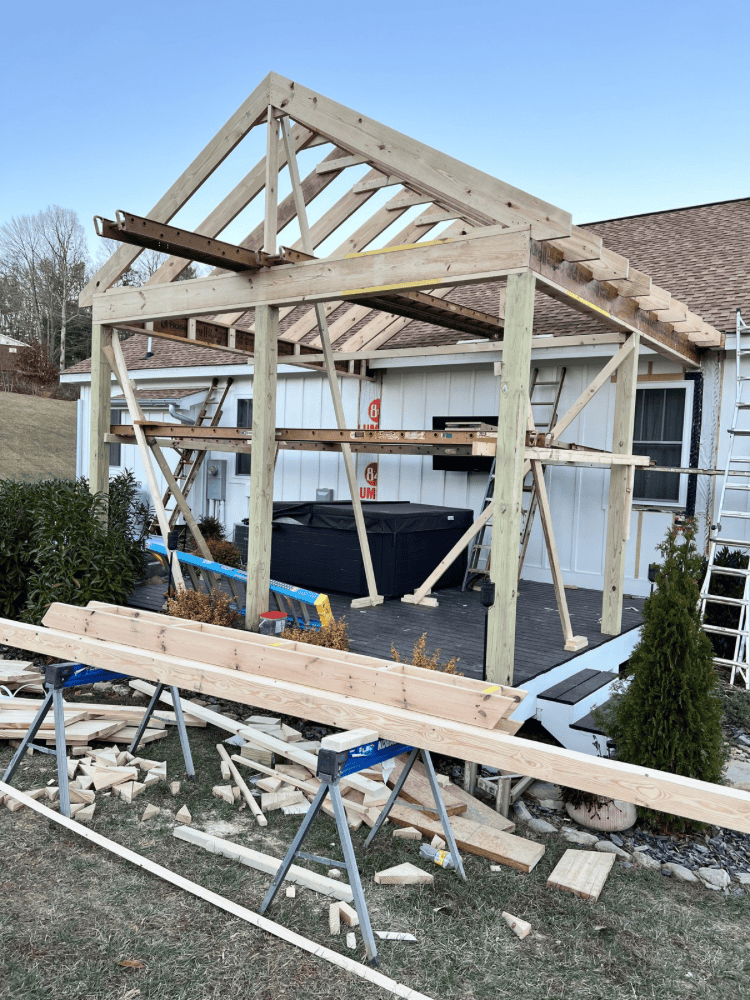 Framing Hot Tub Porch