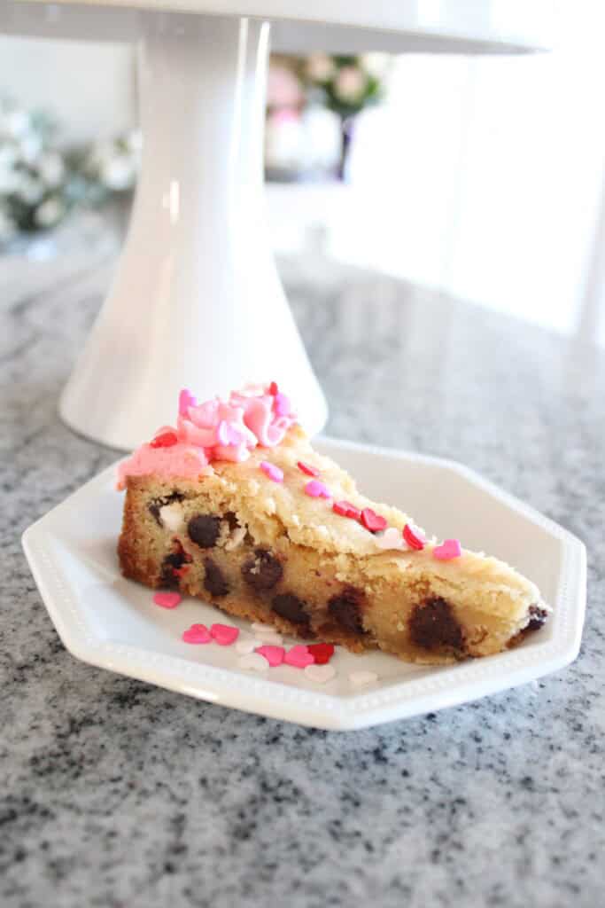 Valentines Cookie Cake Slice