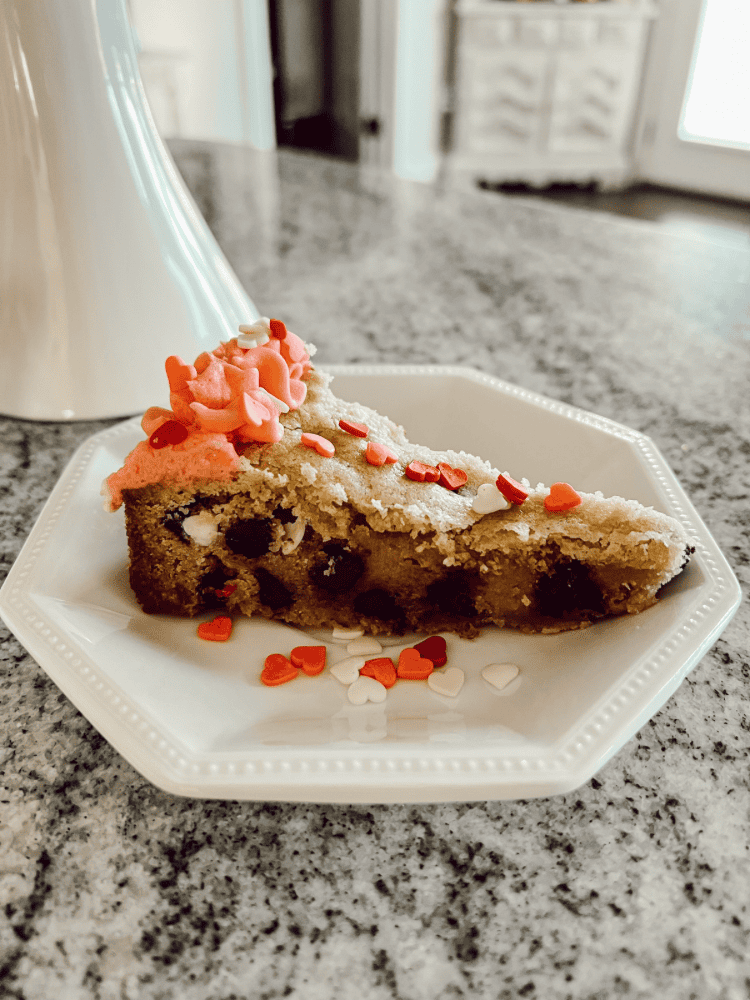 Valentines Cookie Cake Slice