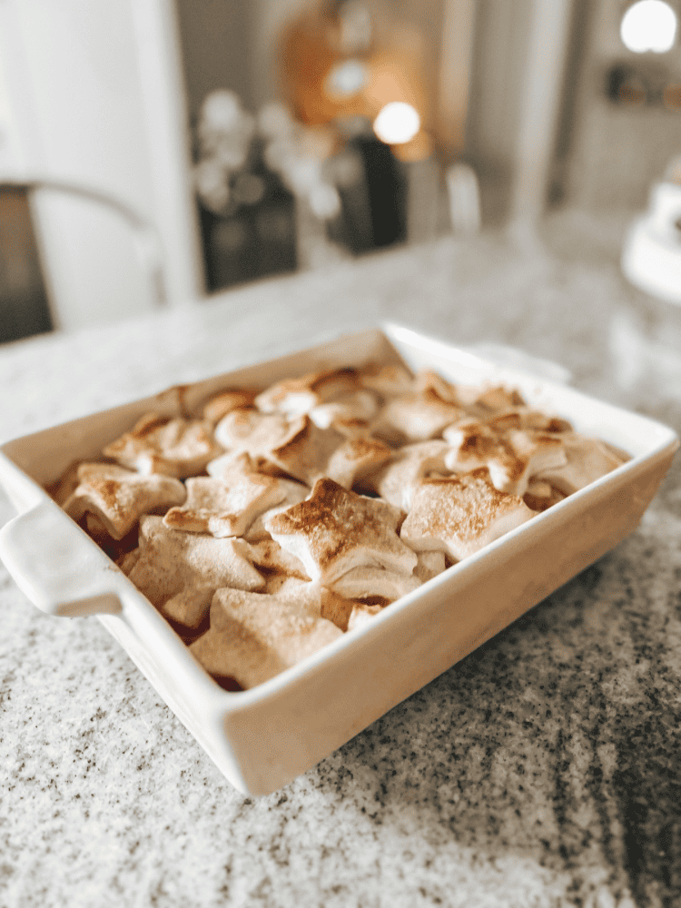 Apple Cobbler in Kitchen