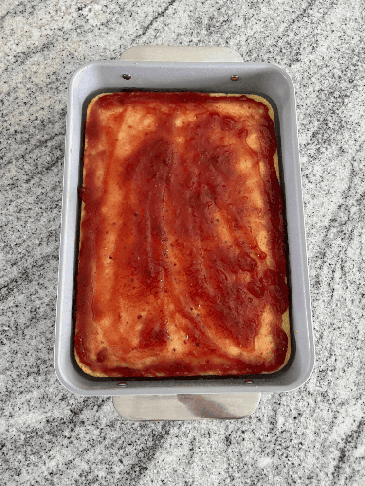 Adding Raspberry Jelly To Cake