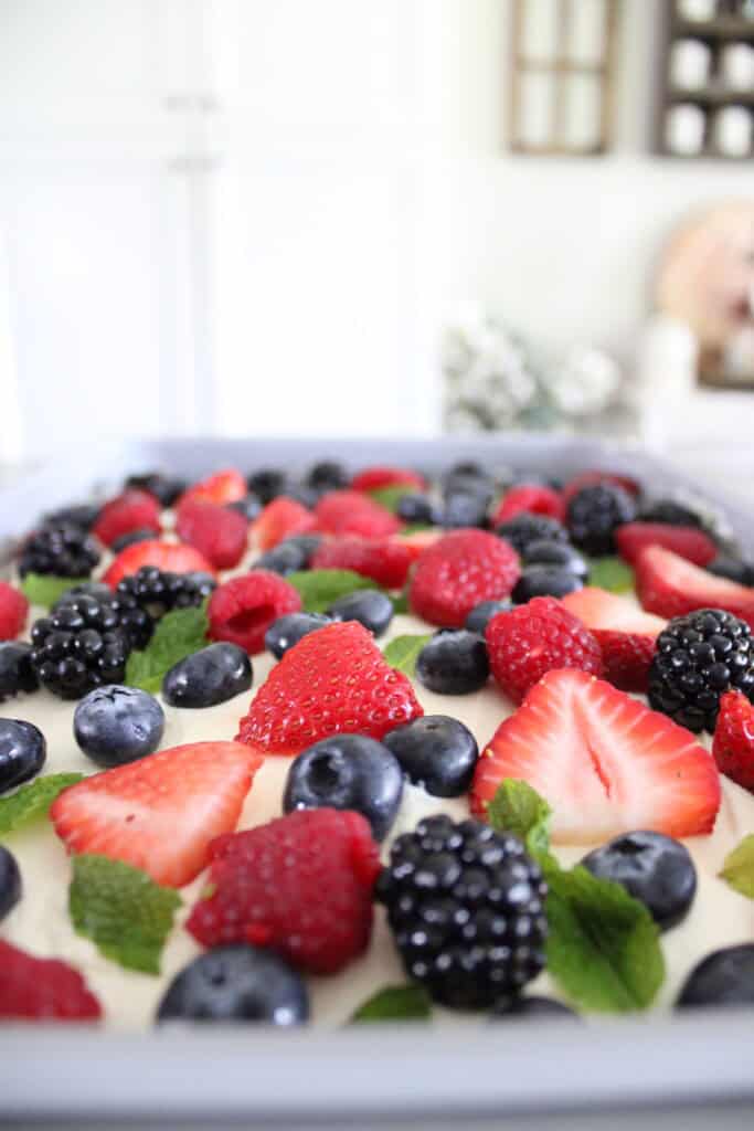 Berries on Sheet Cake