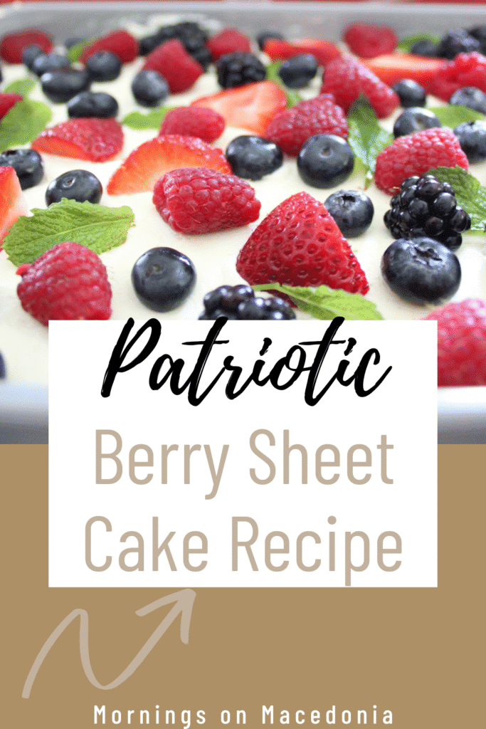 Patriotic Berry Sheet Cake Recipe Pin