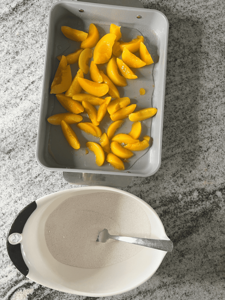 Making Peach Cake
