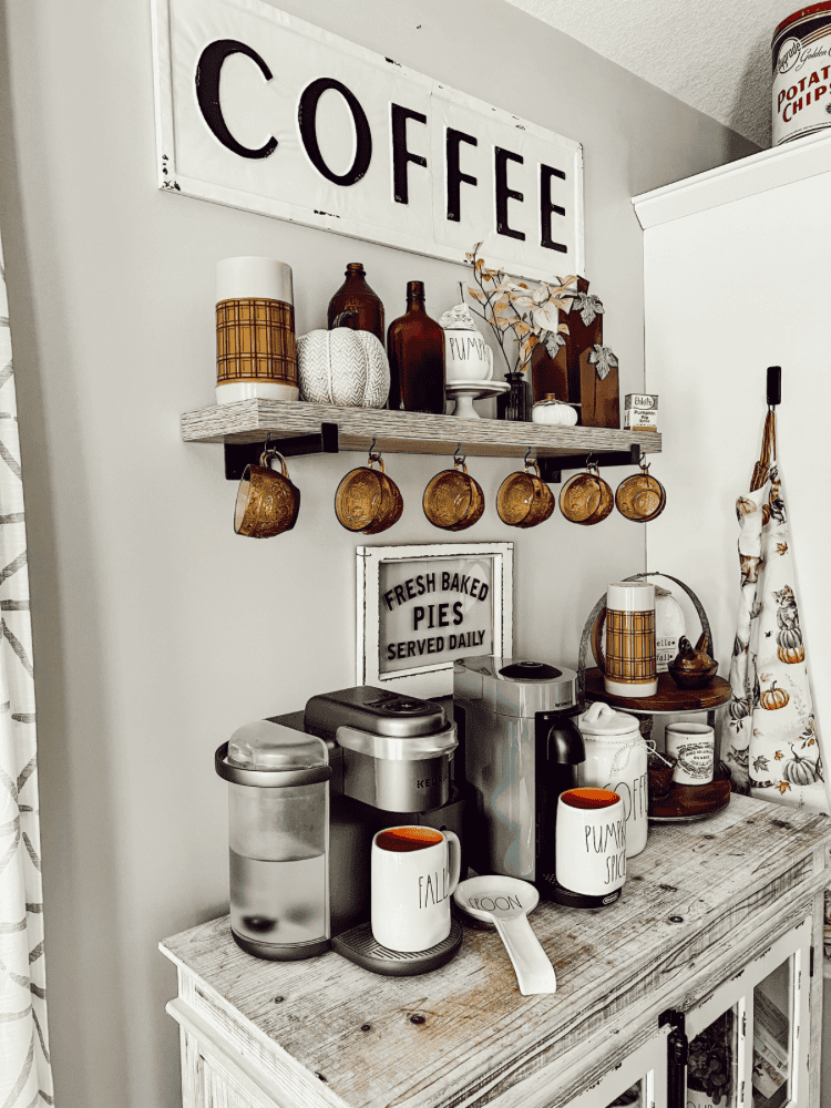 Fall Decor on Coffee Bar