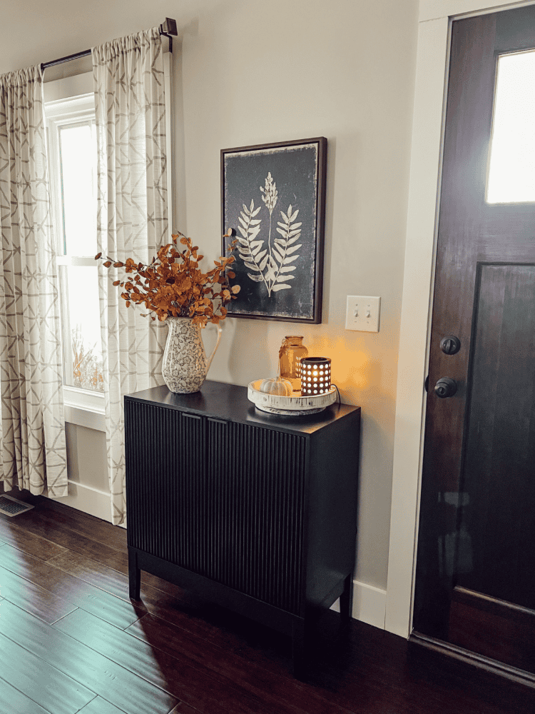 Fall Entryway Cabinet Styled
