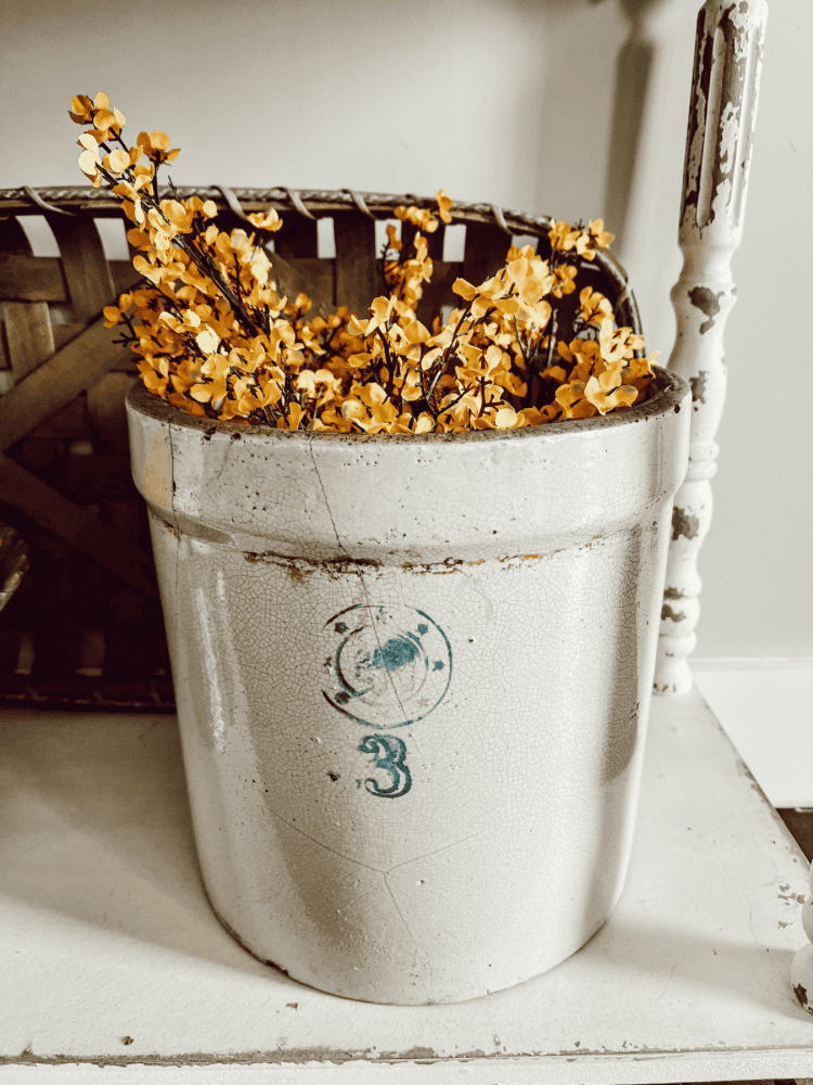 Fall Florals in Crock