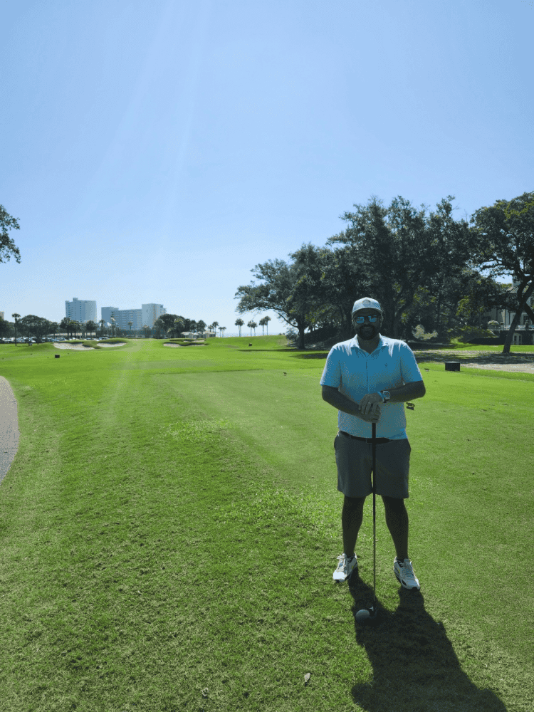 Hubby Golfing