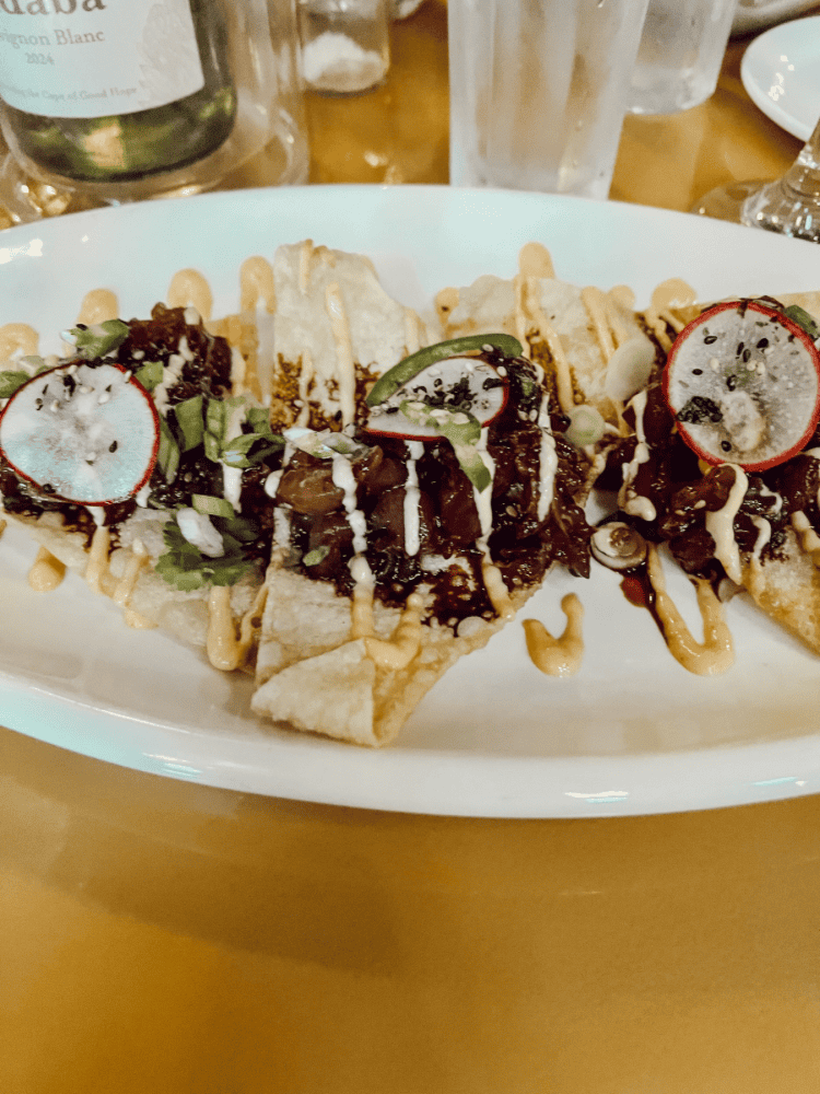 Tuna Wonton Tacos