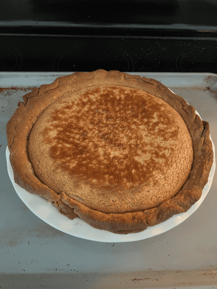 After Baking Apple Butter Pie