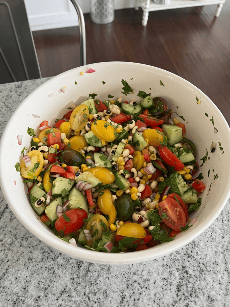 Finished Black Eye Pea Salad