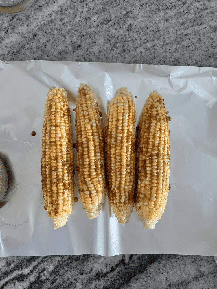 Before Placing Corn on Smoker