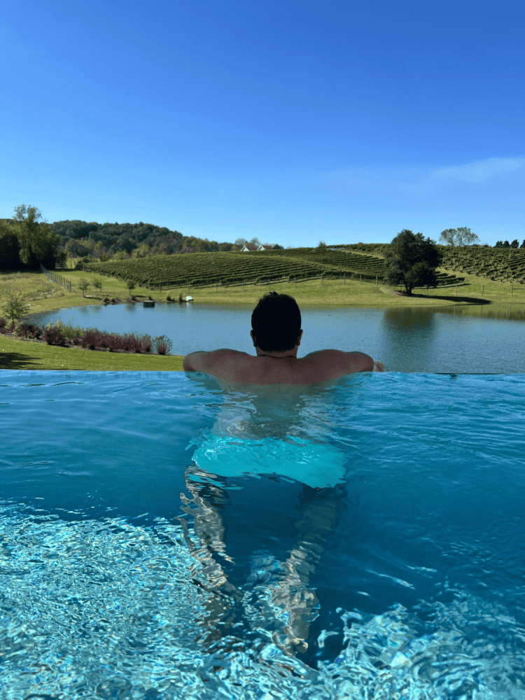 Hubby in Pool