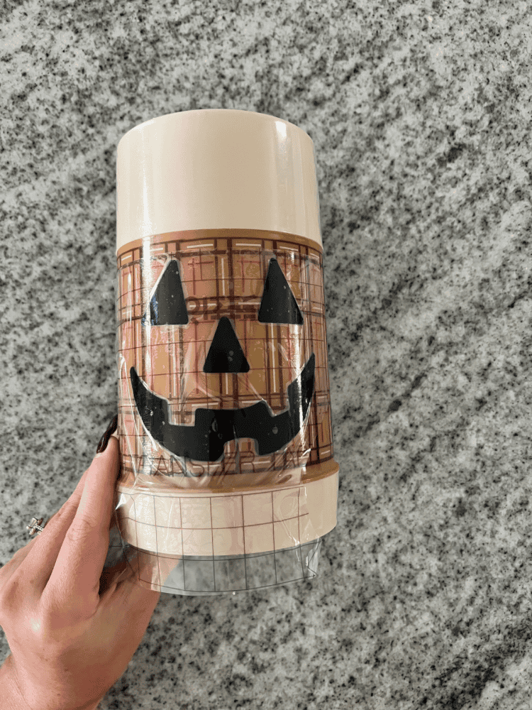 Making Jack O' Lantern Thermos