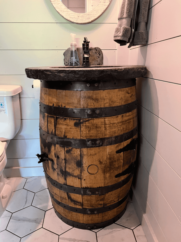 Whiskey Barrel Sink