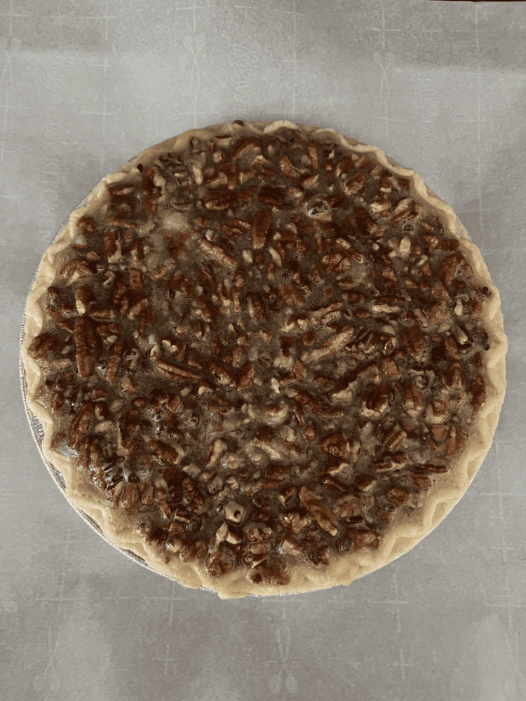 Before Baking Pecan Pie