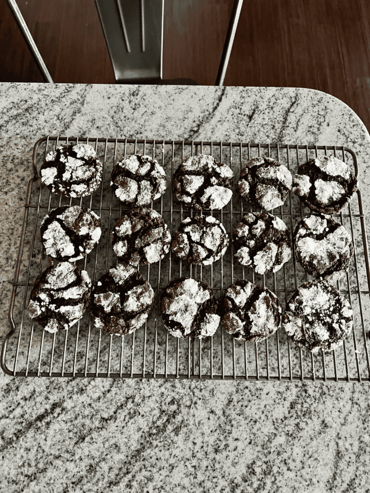 Cooling Chocolate Espresso Cookies
