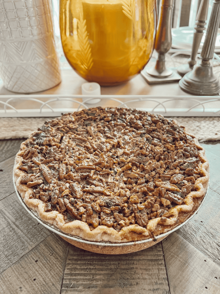 Finished Chocolate Bourbon Pecan Pie