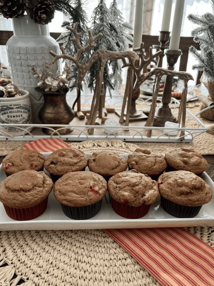 Finished Cranberry Orange Protein Muffins